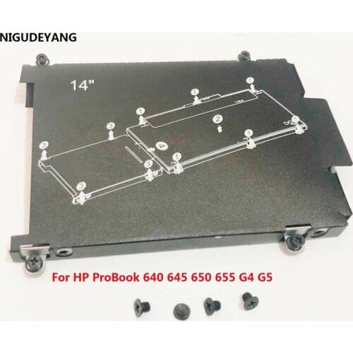NIGUDEYANG New for HP ProBook 640 645 650 655 G4 G5 SATA HDD SSD 2.5 Hard Drive Bracket Caddy Frame