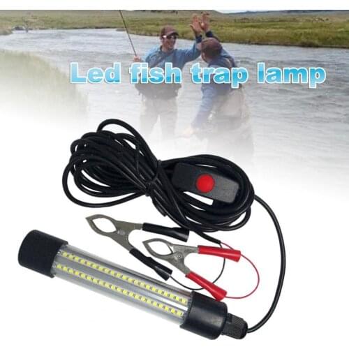 Underwater LED fish lure lamp voltage 12-24v fishing diving boat night light big fish clip fishing light outdoor fishing tool