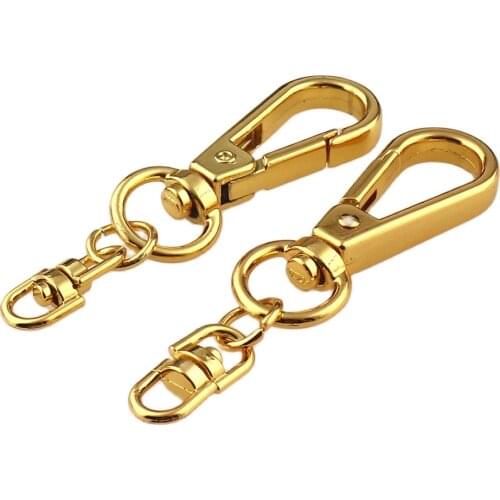 Swivel HookMetal Snap Hook Swivel Eye Trigger Clip Clasp For Leather Craft Bag Strap Belt Webbing Gold For Keychains Making 11mm