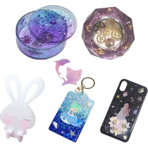 U90E 1 Set Clear Resin Epoxy High Adhesive 3:1 AB Crystal Glue Resin Jewelry Making