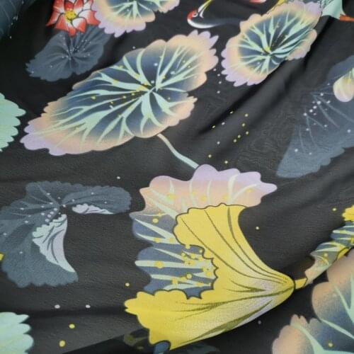 Chiffon Fabric Fashion Dress On Sale Polyester Fabric Printed Dress Shirt Dress Material