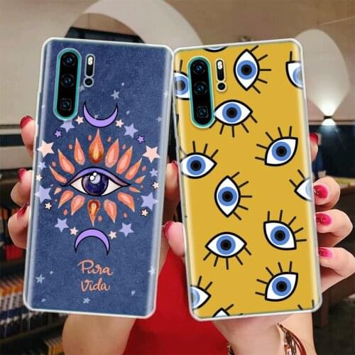 Evil Eye Gold Foil Silicon Phone Case For Huawei Honor 10 9 20 Lite Y5 Y6 Y7 Y9 9X 8X 8S 8A 7X 7A 7S Pro + 10i20i Coque