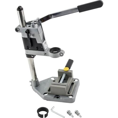 Drill Press Stand Holes Bench Drilling Clamp Mounted Wood Metal Base Workshop