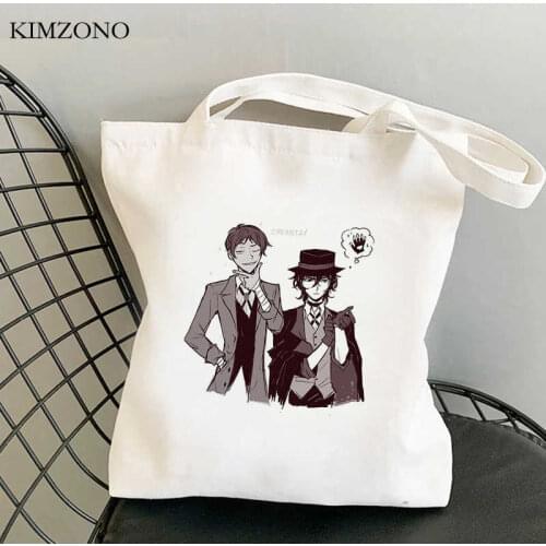 Bungou Stray Dogs shopping bag bolsa shopper bolsas de tela handbag canvas recycle bag bag sacola bolsa compra jute sac tissu