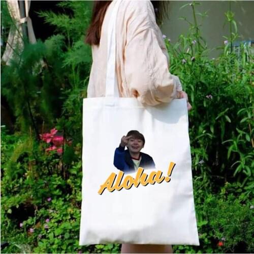 Aloha Finger Fashion Tote Bag Letter Fashion Canvas Tote Bag Custom Eco Friendly Products Reusable Women Love