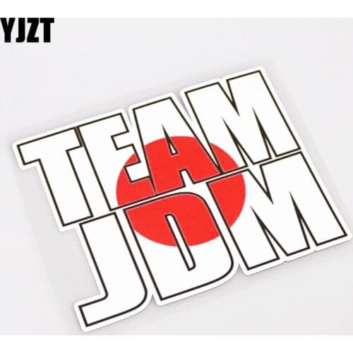 YJZT 14CM*11CM Fashion TEAM JDM Car Sticker High-quality PVC Decal 13-1047