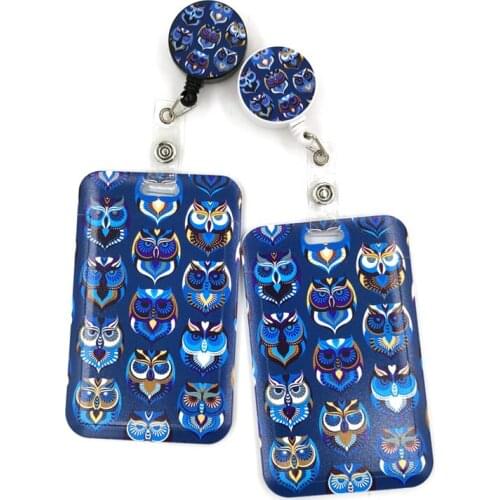 Funny Owl Meme Card Holder Women Men Business Lanyard Badge Card Case Women Card Cover Student Lanyard ID Name Card Holder Bags