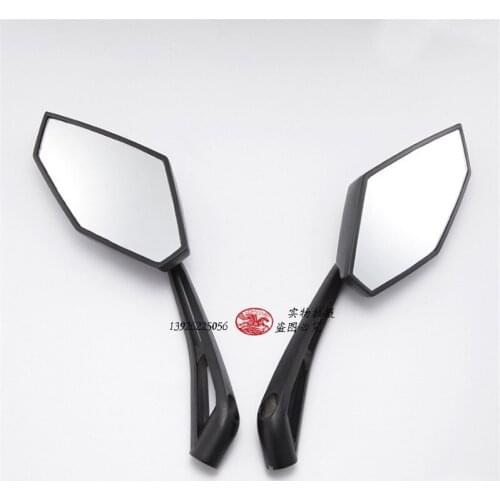 1 pair Black Motorcycle Backup Mirror Modified Motorcycle Scooter Mirrors Rearview Side Mirrors for Honda Suzuki Yamaha 8MM 10MM