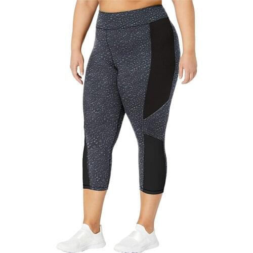 XL-5XL Capris Leggings Women Patchwork Sport Tights Fashion Color Matching Nude Fitness Pants 7-Point Pants Yoga Pants Trouser