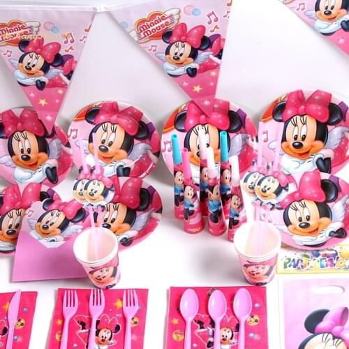 1 Set Mickey Mouse Mickey Birthday Party Supplies Disposable Tableware Tablecloth Birthday Party Decorations Adult Baby Shower