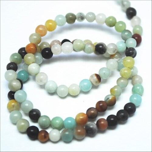 Nature amazonite stone round ball spot stone rose quartzz jasperr stone beads accessories size 6mm diy beads findings