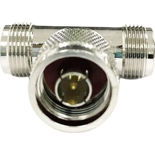 1PC N Type Male Plug to 2x N Female Jack RF Coax Adapter Convertor 3-Way T-type Splitter NEW Wholesale