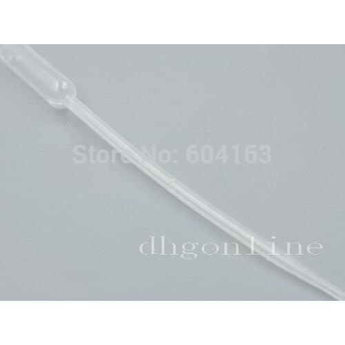100 pcs 0.5ml Pasteur Pipettes Graduated Disposable plastic Clear