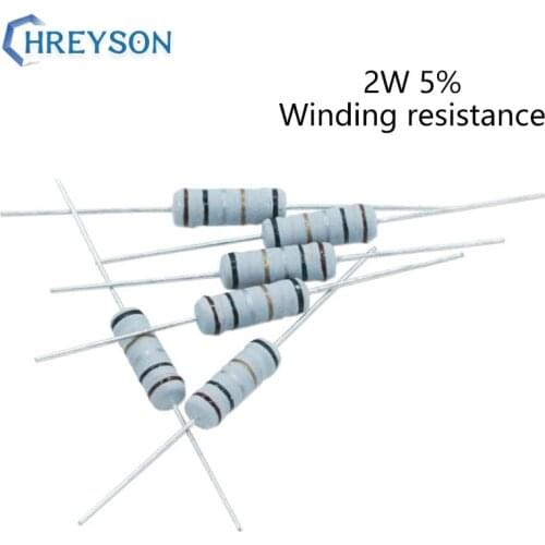 2w Fuse Winding Resistance 0.1R/0.47R/1R/4.7R/5.1R/10R/47R/100R Europe/51R Accuracy 5% 20Pcs