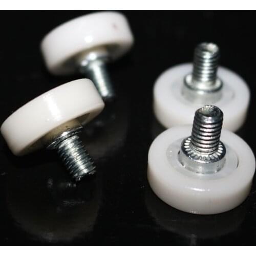 20Pieces/Lot Diameter:25mm M6 Drawer Bearing Pulley Wheels Cabinet Door Round Wheel Furniture Door Moving Nylon Wheel