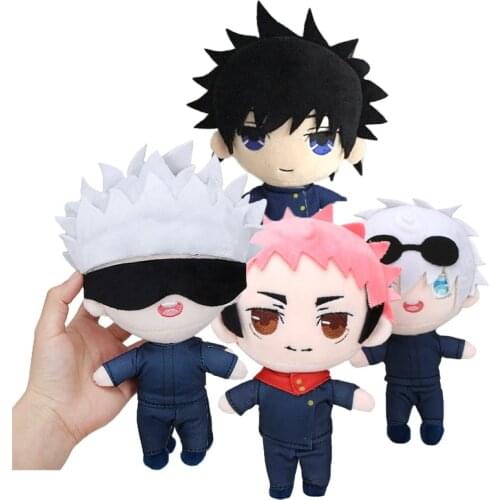 20cm Anime Jujutsu Kaisen plush Figure Toys Gojo Satoru Yuji Itadori Fushiguro Megumi Kawaii Doll Cute Stuffed Anime plush Toy