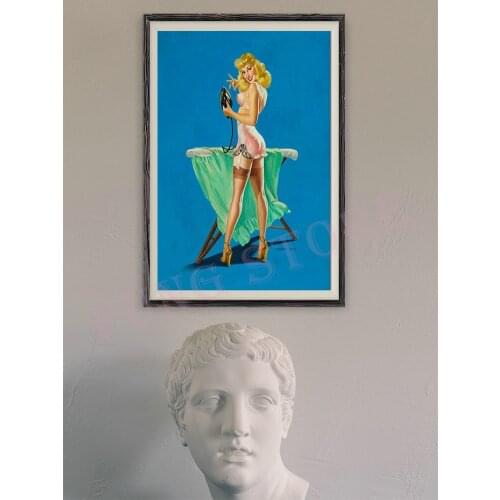 530 Vintage Beautiful Pin-up Girl Classic Picture Custom Silk Poster Home Deco Wall Art Christmas Gift