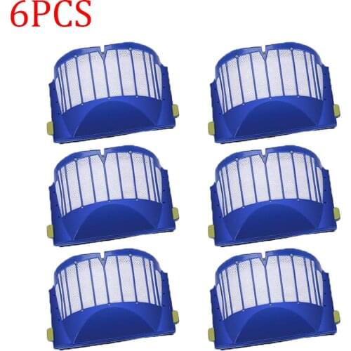 6pcs AeroVac Filters For iRobot Roomba 500 600 Series 528 552 564 595 610 615 620 630 650 660 670 Vacuum Cleaner Accessories