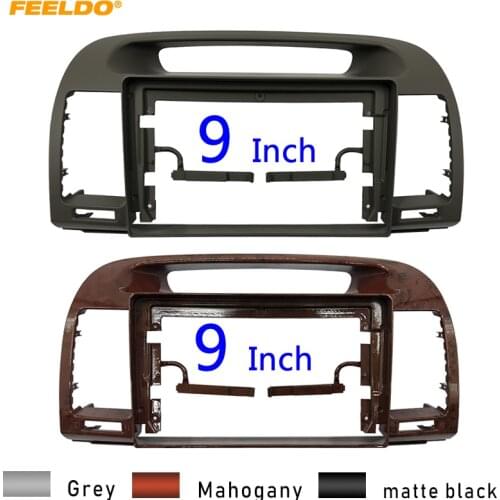 FEELDO Car Radio Audio 2Din Fascia Frame Adapter For Toyota Camry 9" Big Screen CD/DVD Player Dash Fitting Panel Frame Kit