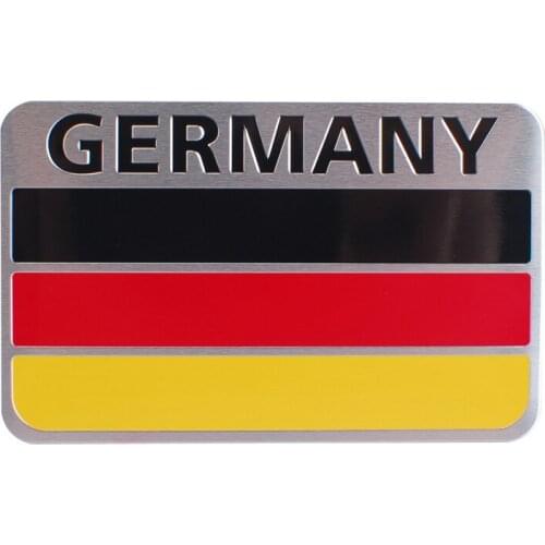 8*5CM Aluminum Alloy Car Badge Accessories for Flag of Germeny Logo Auto Emblem Sticker for Hyundai Suzuki Vespa Land Rover Audi
