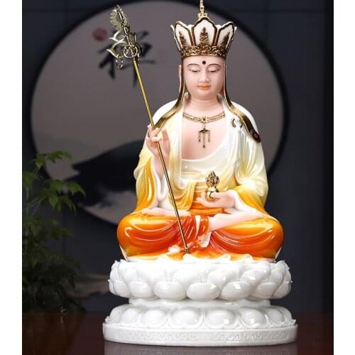 30cm large 2021 Asia High grade jade ksitigarbha Dizang pusa Buddha God statue Buddhism HOME shrine family Effective protection