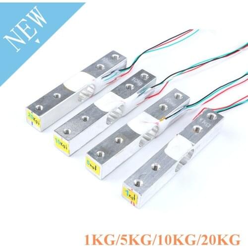 Weight Sensor 1KG 5KG 10KG 20KG Weighing Sensor Load Cell+HX711 Module Electronic Scale Aluminum Alloy Weighing Pressure Sensor
