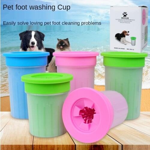 Pet Cats Cleaner Dogs Foot Clean Cup Tool Plastic Washing Brush Paw Washer Pet Accessories for Dog for Dogs Cats Cleaning