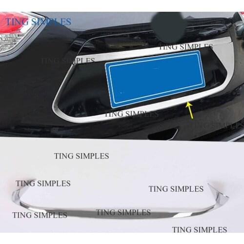 For Nissan X-Trail T32 Rogue 2017 2018 2019 Car-Styling Sticker Detector Rear License Frame Plate Trim Strip Bumper Hoods Cover