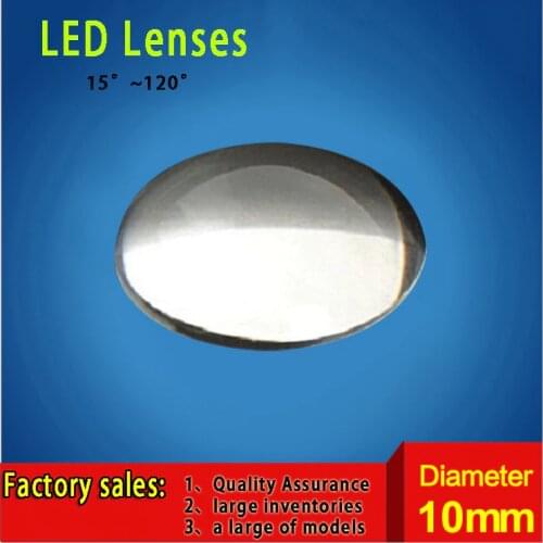 Factory 10mm high power LED optical street lamp convex lens waterproof flashlight lens lamp lens