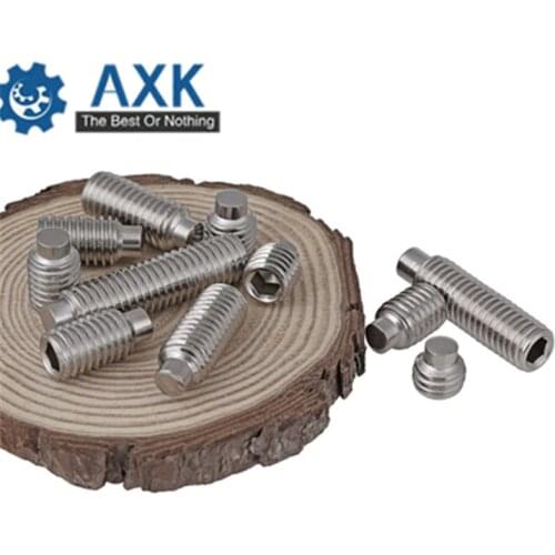 GB79 304 Stainless Steel DIN915 M3 M4 M5 M6 M8 Male Terminal Set Bolt Grub Convex End Screw Inner Hexagonal Hex Socket Headless