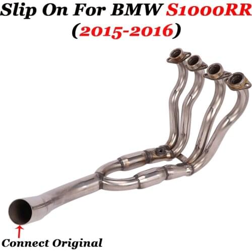 Slip-on For BMW S1000RR 2015 2016 Full System Motorcycle Exhaust Escape Muffler Pipe Modified Front Connection Original Exhaust