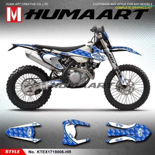 HUMAART Custom Stickers Motocross Racing Graphics Vinyl Wrap Kit for 125 150 250 300 350 450 500 EXC EXC-F XCW 2017 2018 2019