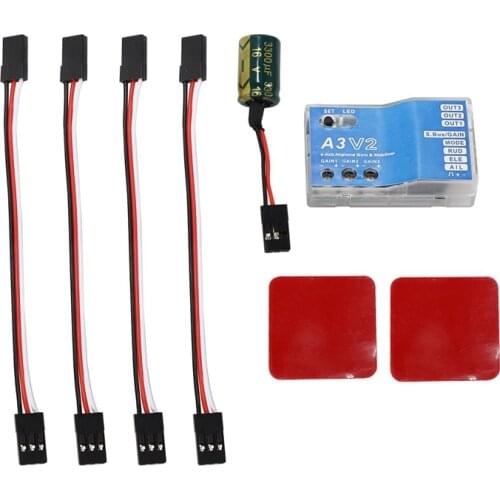 A3 V2 flight controller stabilizer 4 flight modes for RC airplane Airplane RC Metal gift accessory for RC lovers