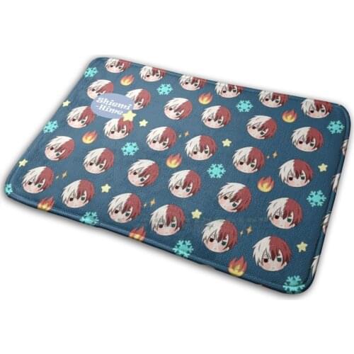 Todoriko Mat Rug Carpet Anti-Slip Bedroom Entrance Door Mat Todoroki Todoroki Shouto Bnha Boku No Hero Anime Sleeve Chibi Cute