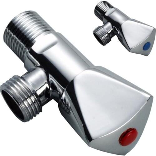2pcs Brass Angle Valves Bathroom Accessories Toilet Sink The Water Heater Filling Valves G1/2*1/2