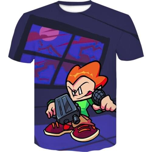 Hot selling game Friday Night Funkin Cartoon tshirt cosplay Couple T shirt 3D Print Hip Hop Funny T-shirt summer Fashion t-shirt