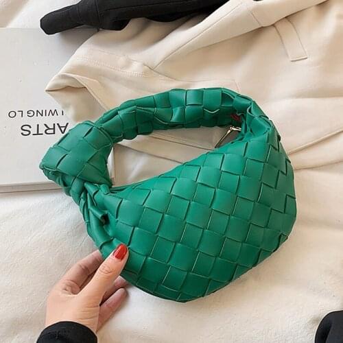 Woven Small Tote Bag Women Fashion Candy Color Soft Leather Handbags And Purses Luxury Designer Lady Hand Bag Clucth Phone Bag