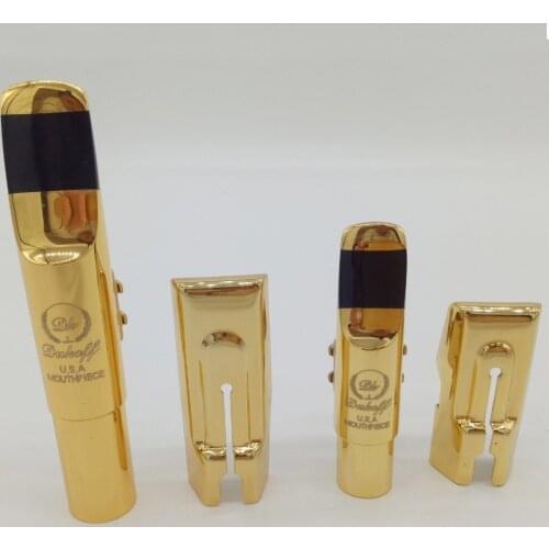 New De Xin Professional Tenor Soprano Alto Saxophone Metal Mouthpiece Advanced Gold Plating Sax Mouth Pieces Accessories
