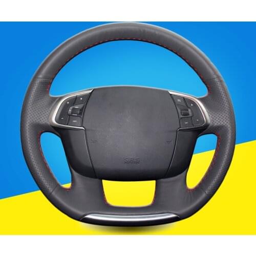 Auto Braid On The Steering Wheel Cover for Citroen C4 C4L 2011-2015 DS4 Interior Accessories DIY Car Braid Steering Wheel Covers