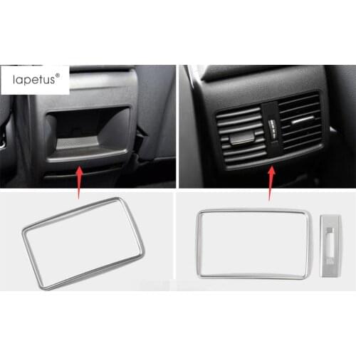 Lapetus For Mercedes-Benz CLA W117 A Class GLA 200 220 X156 2015 - 2018 ABS Armrest Box Rear AC Air Vent Outlet Frame Cover Trim