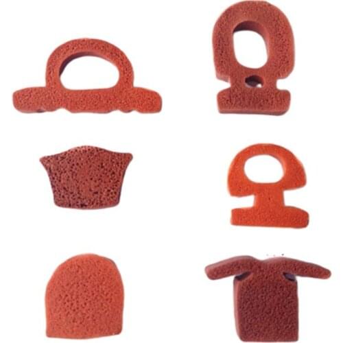 Silicone foam strip high temperature resistant oven door seal mushroom head sponge strip wave soldering sealing silicone strip