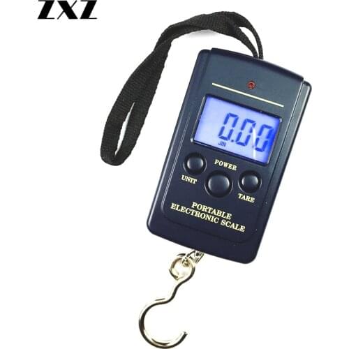 40kg Mini Portable LCD Display Electronic Digital Scales Hook Travel Hanging Luggage Scale Weighing Fishing Scale Tools Pocket