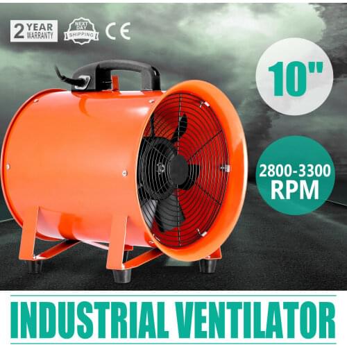 10" Industrial Fan Ventilator Extractor Blower Fume Workshop 220V 250MM