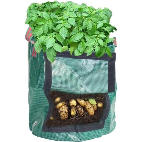 DIY Potato Grow Planter PE Cloth Planting Container Bag Thicken PE Garden Pot 34x34cm Garden Balcony Vegetables Flowers Grow Bag