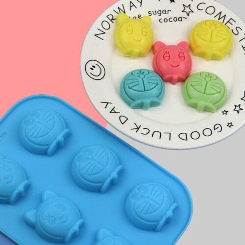 DIY Cute Cartoon Cat Silicone Chocolate Mold Ice Cube Tray Pudding Jelly Candy Cake Mould Pastry Decorating Kitchen Baking Tools