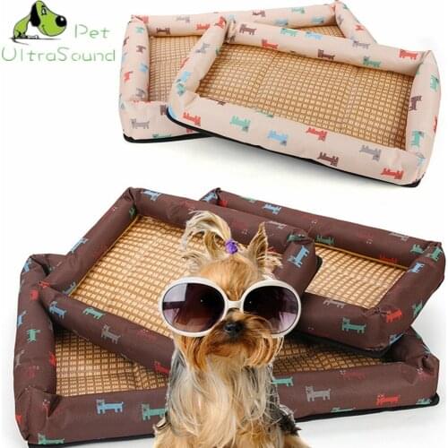 ULTRASOUND PET Dog Kennel Soft Dog Beds Puppy Cat Bed Pet House For Small Medium Dog Pad Summer Cool Pet Cushion Pet Products