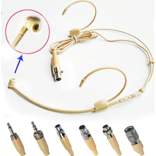 Omnidirectional Head-mounted Headworn Microphone Mic for Shure Sennheiser AKG Audio-Technica Wireless System