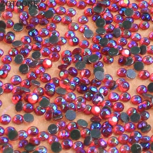 ZOTOONE Flatback Iron on Hotfix Rhinestones for AB Crystal Hot Nail Art Fix Stones Glitter Gems Strass For Clothes Motif Designs