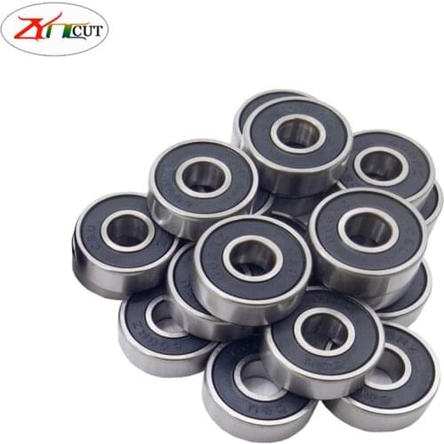 10PCS/SET 606 607 608 609RS Double sided film sealed ball bearing, High Speed Micro Stainless Steel Special bearing for scooter
