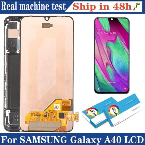 100% Original 5.9'' Super AMOLED Display for Samsung Galaxy A40 2019 A405 Full LCD Touch Screen Digitizer Repair Parts